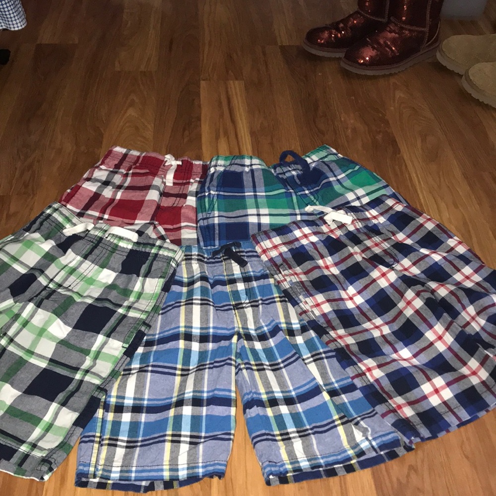 5 pair Gymboree size 7 boys drawstring shorts